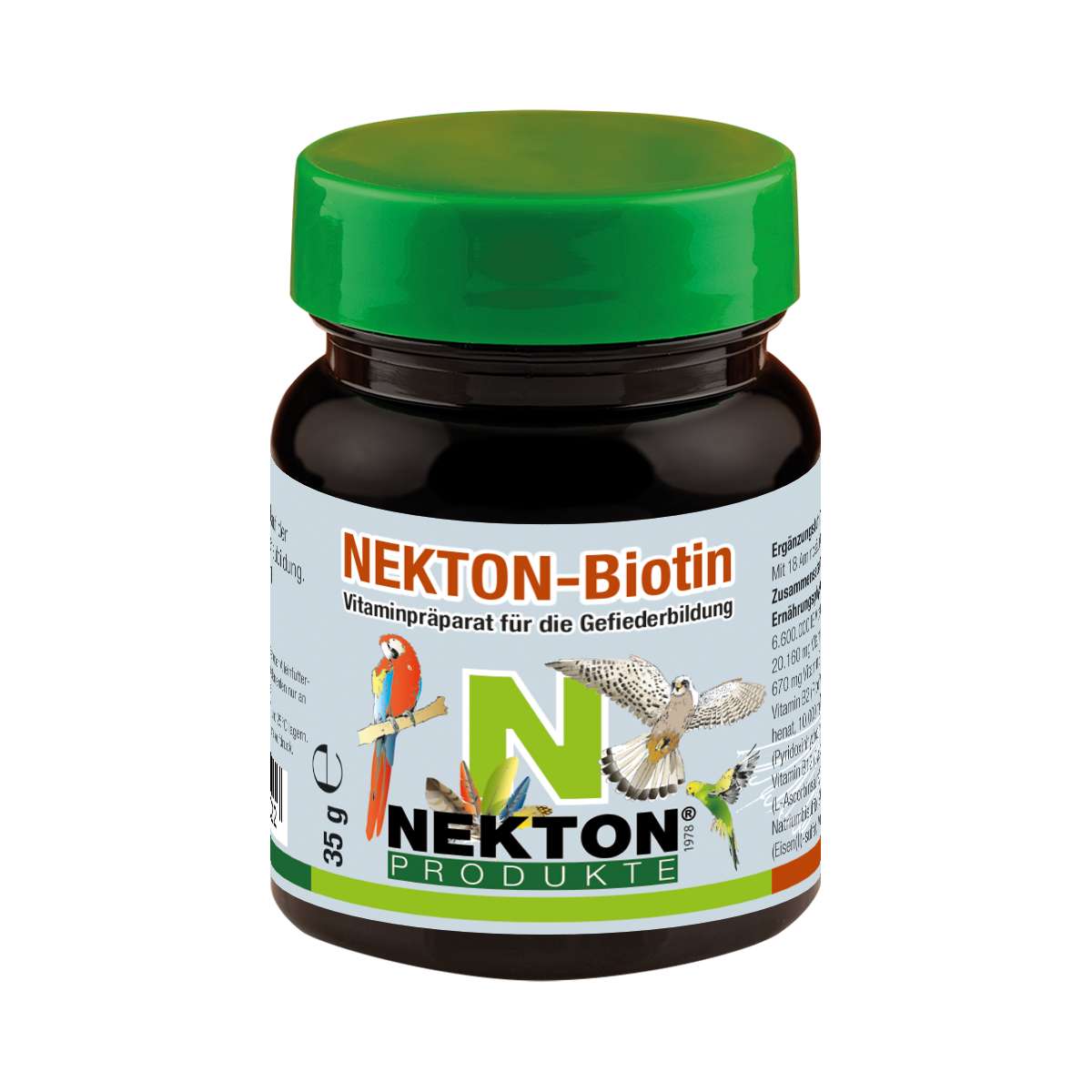 NEKTON-Biotin Vitaminpräparat zur Gefiederbildung für alle Vögel