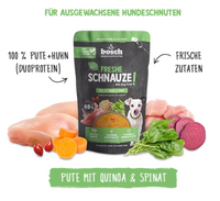 Freshe Schnauze Nassfutter "Pute mit Quinoa & Spinat"