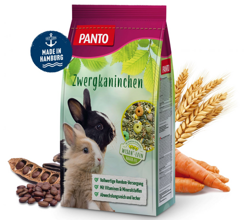 Zwergkaninchenfutter – bunte Mischung mit Möhren