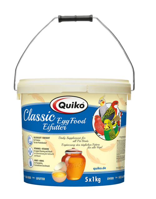 Quiko Classic Eifutter: Kraft und Aufzuchtfutter für alle Ziervögel