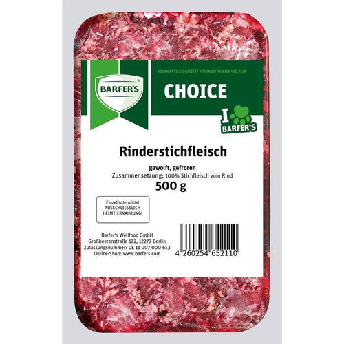 Rinderstichfleisch gewolft