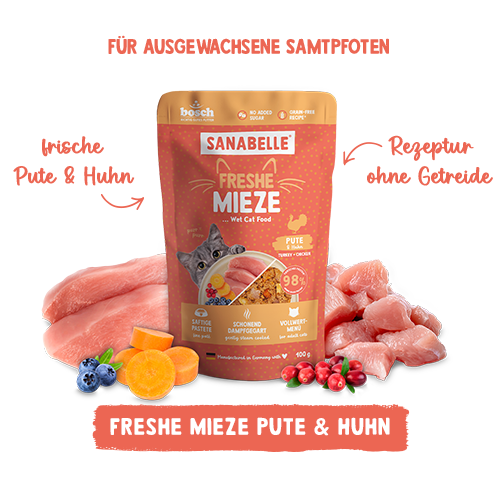 Sanabelle Freshe Mieze Nassfutter Pute & Huhn