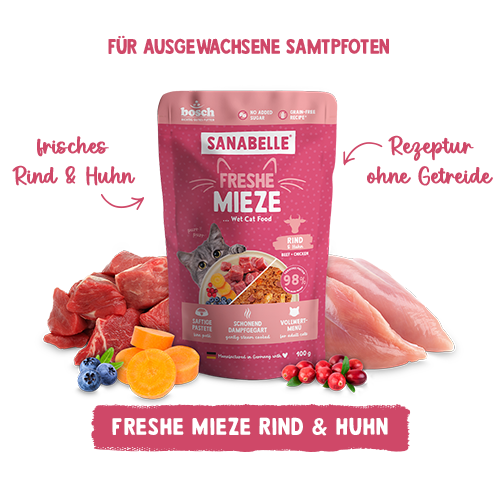 Sanabelle Freshe Mieze Nassfutter Rind & Huhn