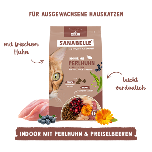 Sanabelle Life Indoor mit Perlhuhn & Preiselbeeren